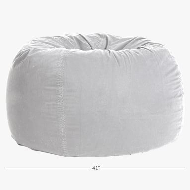 Light Gray Washed Twill Bean Bag Chair | Pottery Barn Teen