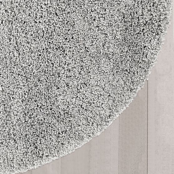 Gray Performance Round Luxe Shag Rug Teen Rug Pottery Barn Teen