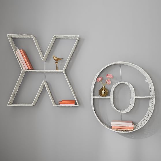 Rattan XO Floating Shelf Pottery Barn Teen