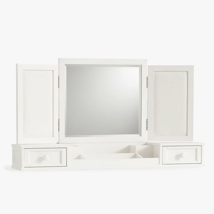 Beadboard Mirror Vanity Desk Hutch Pottery Barn Teen