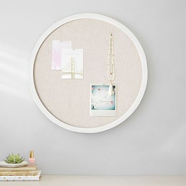 No Nails Framed Round Pinboard | Pottery Barn Teen