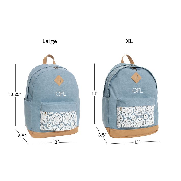 Northfield Solid Blue Crochet Backpack Pottery Barn Teen