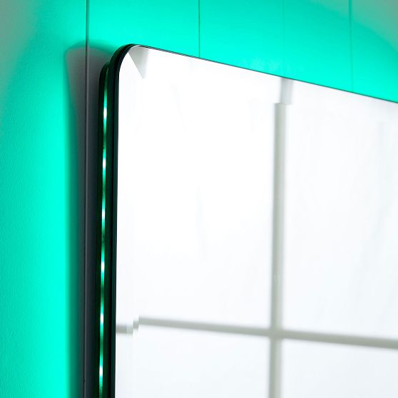 Ambient Backlit Rectangular Mirror Pottery Barn Teen