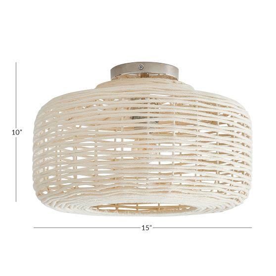 Cotton Rope Flush Mount | Pottery Barn Teen
