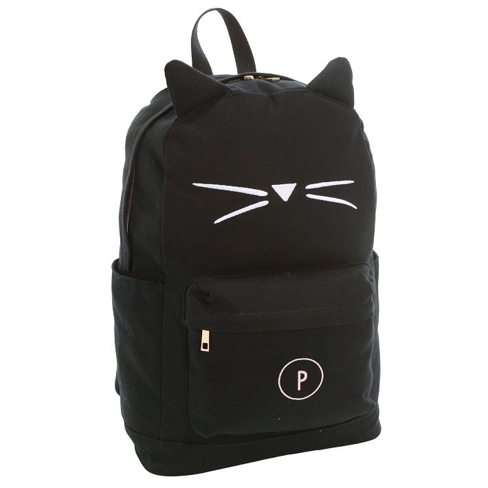 Emily & Meritt Black Kitty Recycled Backpacks