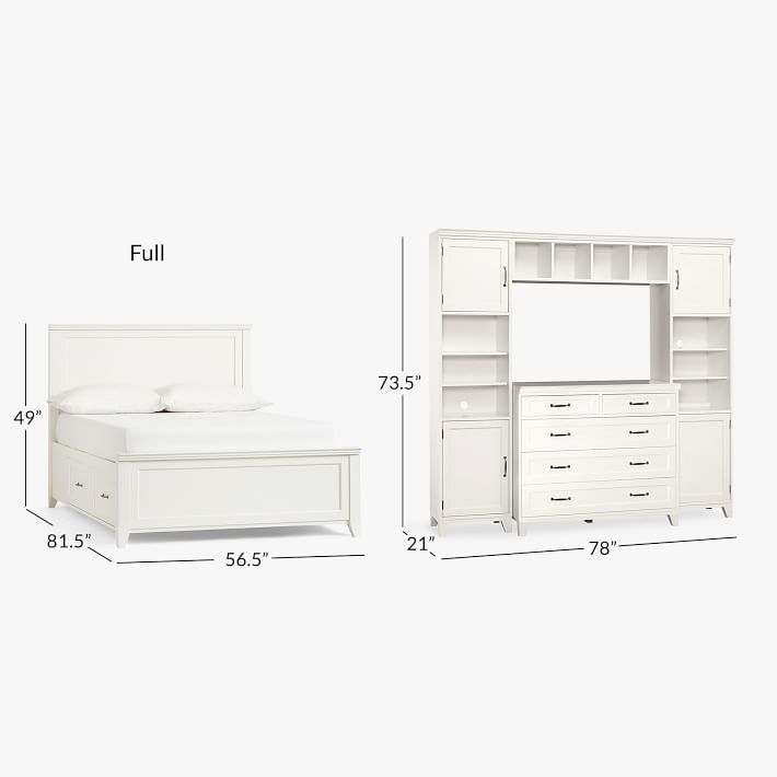 Hampton Storage Bed & Dresser Set Teen Storage Beds Pottery Barn Teen