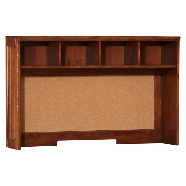 Beadboard SpaceSaving Desk Hutch, Chestnut Pottery Barn Teen