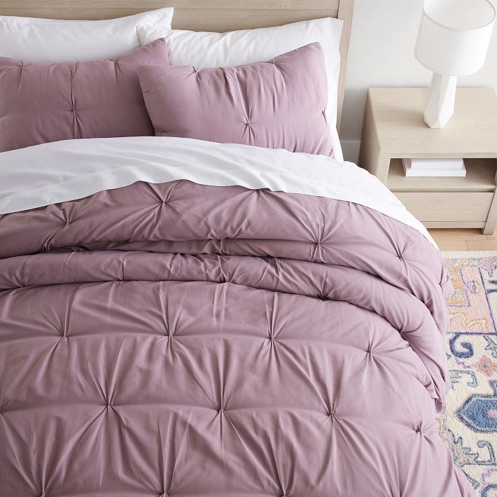 Microfiber Pintuck Twin XL Comforter Pottery Barn Teen