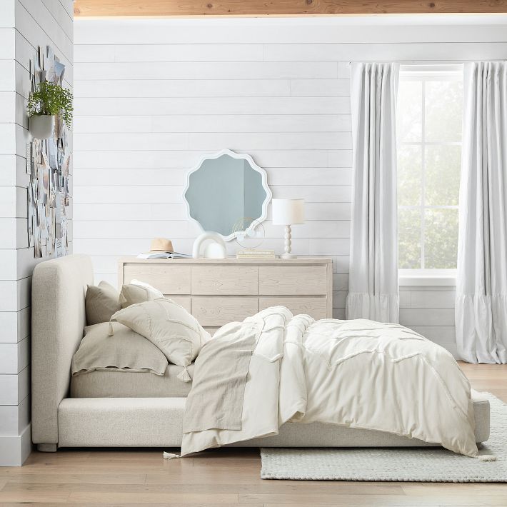 Costa Upholstered Classic Bed | Pottery Barn Teen