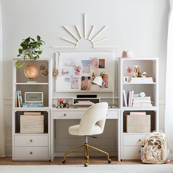 Keaton Classic Desk & Bookcase Super Set | Pottery Barn Teen