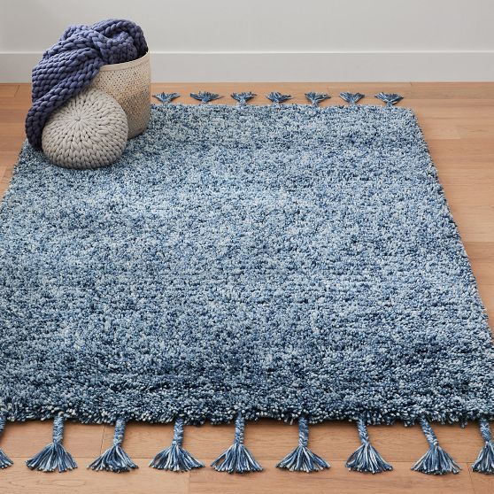 Tassel Performance Rug Gray Pottery Barn Teen