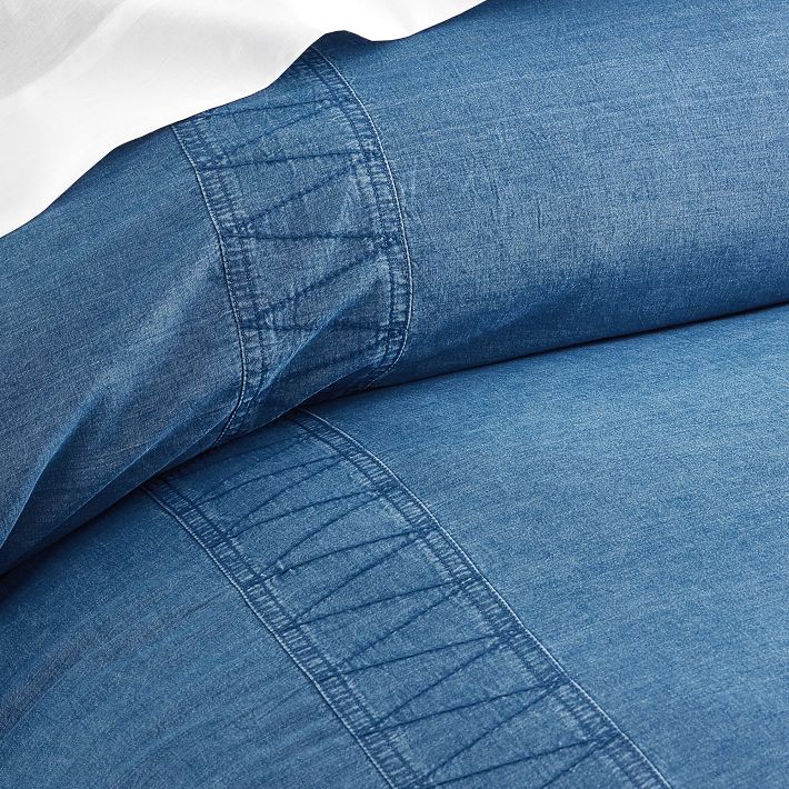 Denim Hangout Duvet Cover Pottery Barn Teen