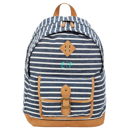 Northfield Navy Stripe Recycled Backpacks | Pottery Barn Teen