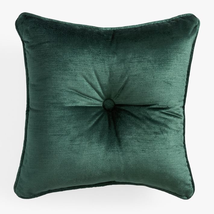 Upholstered Square Velvet Pillow Pottery Barn Teen