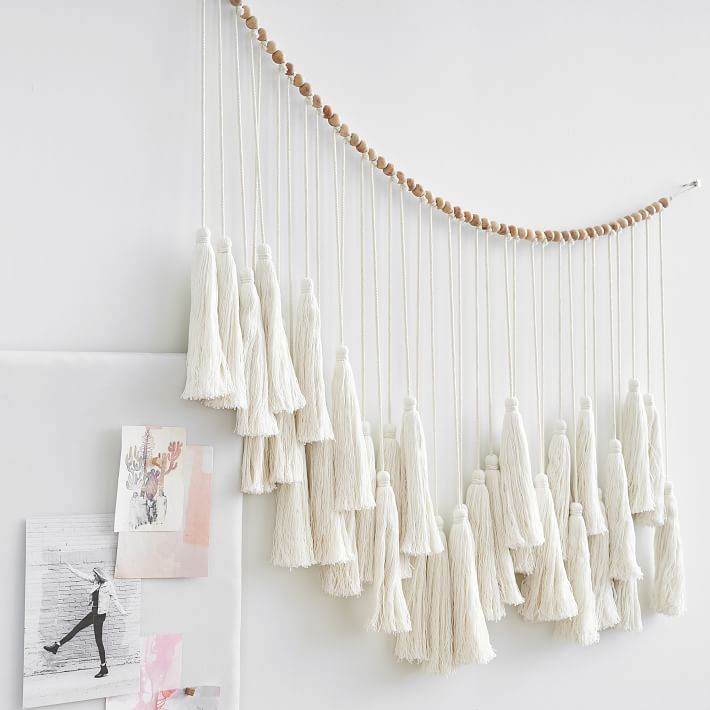 Oversized Tassel Garland Wall Decor Pottery Barn Teen