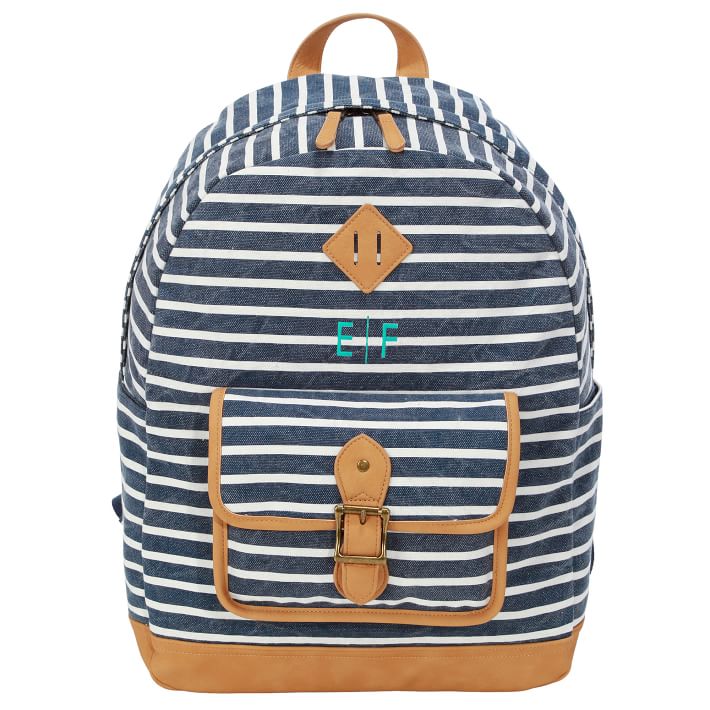 Northfield Navy Stripe Recycled Backpacks | Pottery Barn Teen