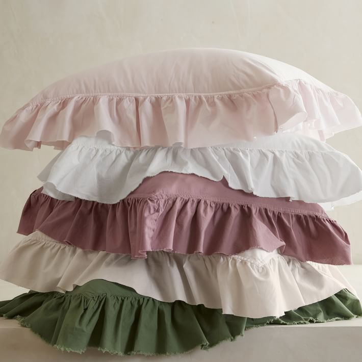 Washed Cotton Ruffle Organic Girls Duvet Cover Pottery Barn Teen