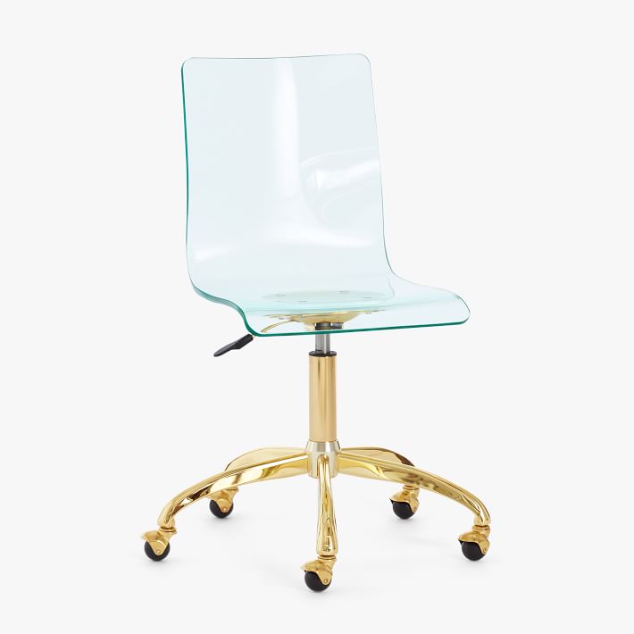 Mint Acrylic Swivel Desk Chair Pottery Barn Teen