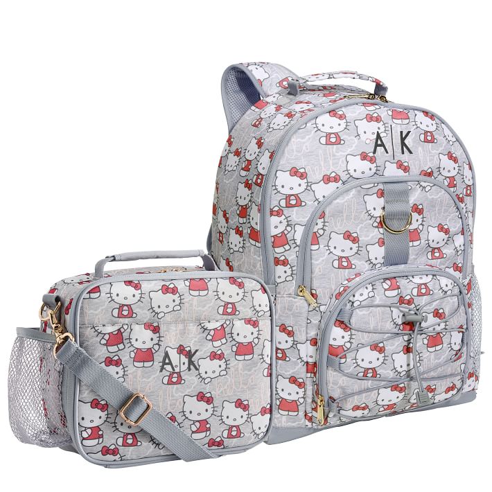 Hello Kitty Large Kids School Backpack With Mesh Pockets