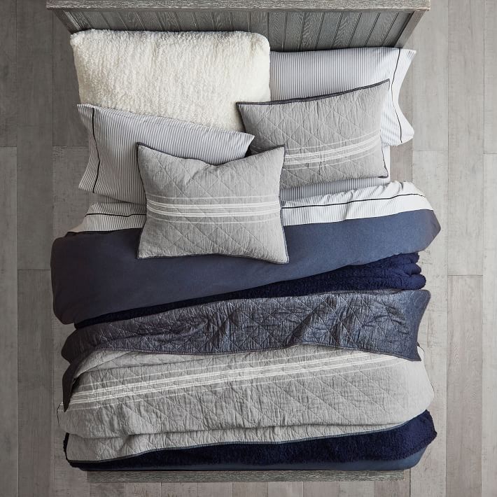 Windward Stripe Quilt & Sham- Get The Look | Pottery Barn Teen