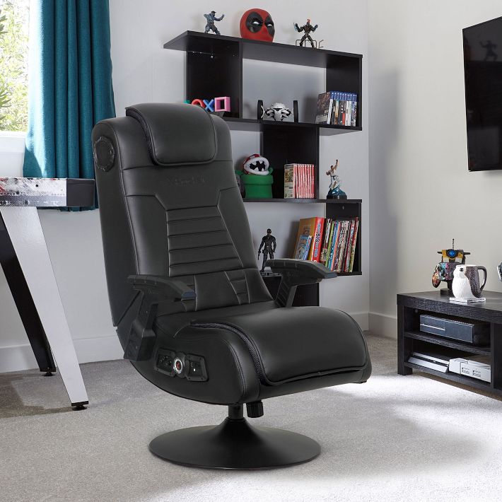 X Rocker Pro Series Pedestal Wireless 2.1 Gaming Chair Rocker, Black