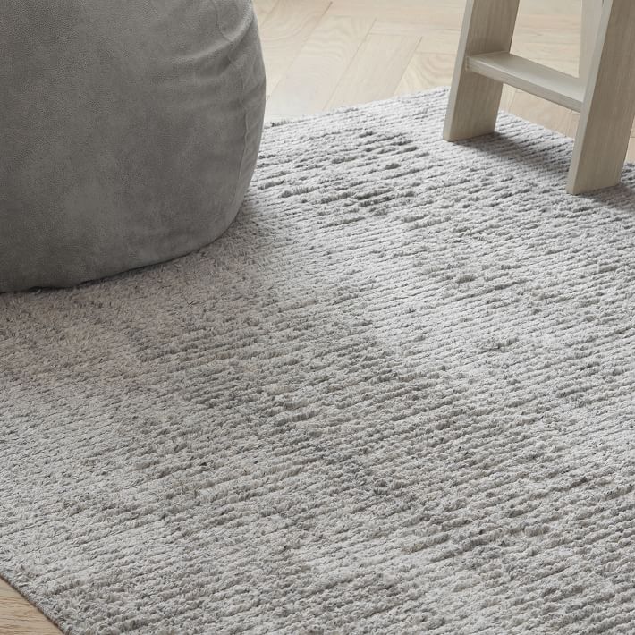 Sheared Tip Wool Rug Charcoal Pottery Barn Teen