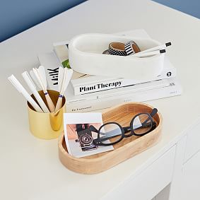  My Space Organizers Marble Desk Organizer For Office Supplies  And Accessories - 9 Sections - Pencil Pen Holder Storage - Desktop  Organization Decor Essentials (White Grey Marble) : Office Products