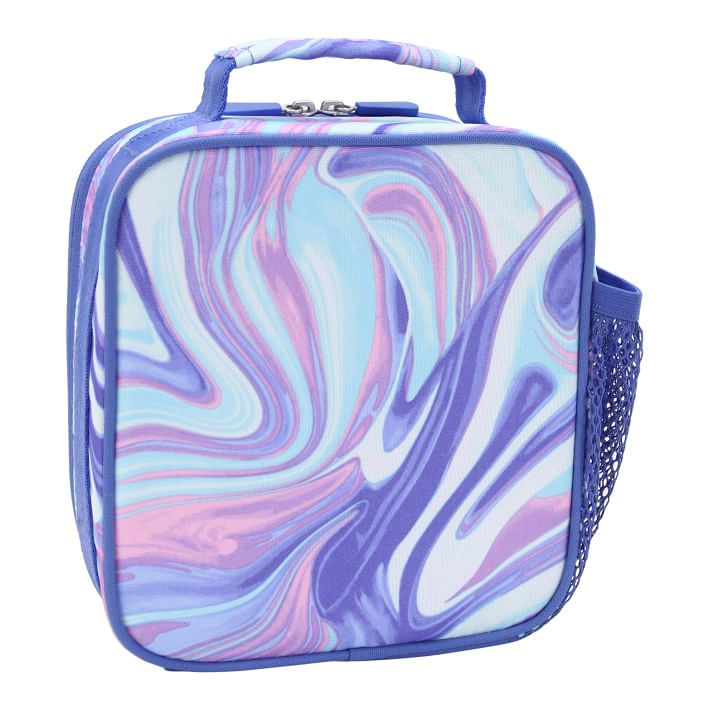 Marble Painting With Rose Gold Glitter Lunch Box Insulated Lunch Bags  Zipper