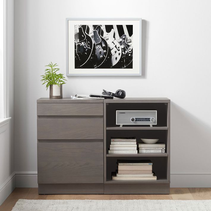Blaire 50 Double 3-Drawer Storage with Shelves