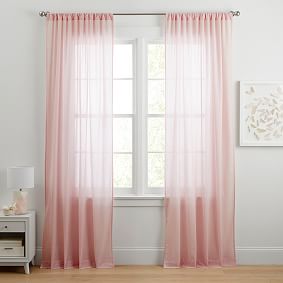 Cotton Linen Sheer Curtain | Pottery Barn Teen