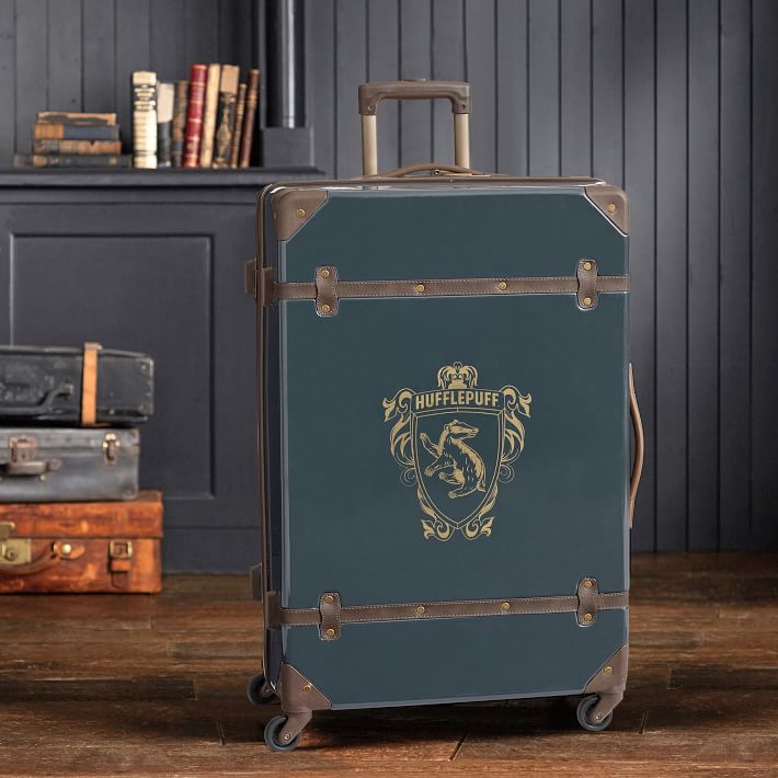 Harry Potter™ Hard Sided Hufflepuff™ Checked Spinner Suitcase Pottery Barn Teen 9727