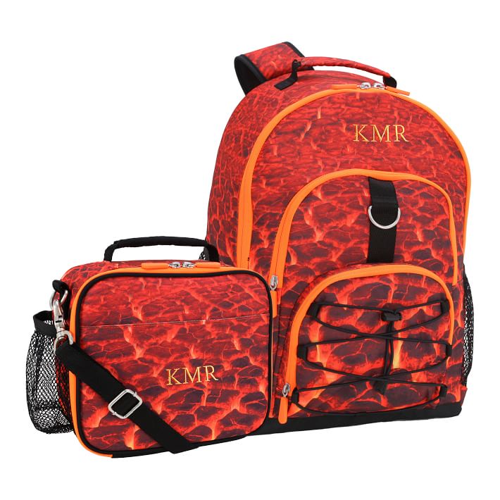 Orange Shimmer Two Compartment Lunch Bag