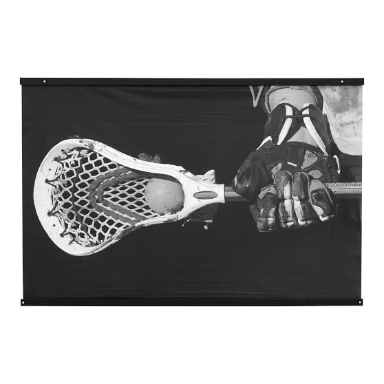 Black and White Lacrosse Wall Mural | Pottery Barn Teen