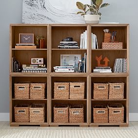 Callum Triple Tall Bookcase with Shelves | Pottery Barn Teen