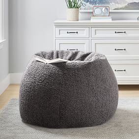 Teddy Bear Charcoal Beanbag Chair | Pottery Barn Teen