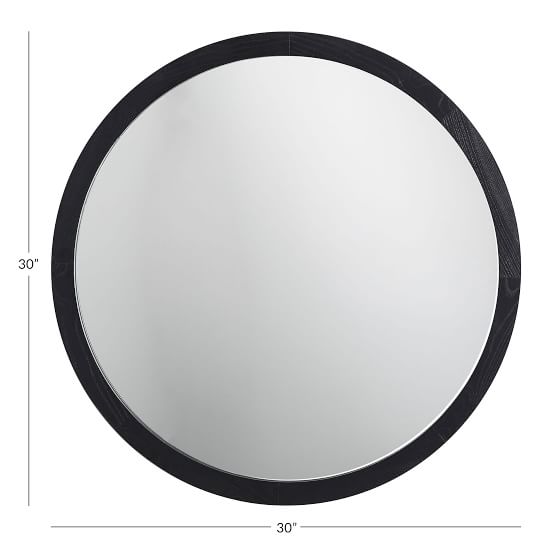 Wood Framed Round Mirror | Pottery Barn Teen