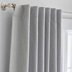 Color Block Blackout Curtain Set 