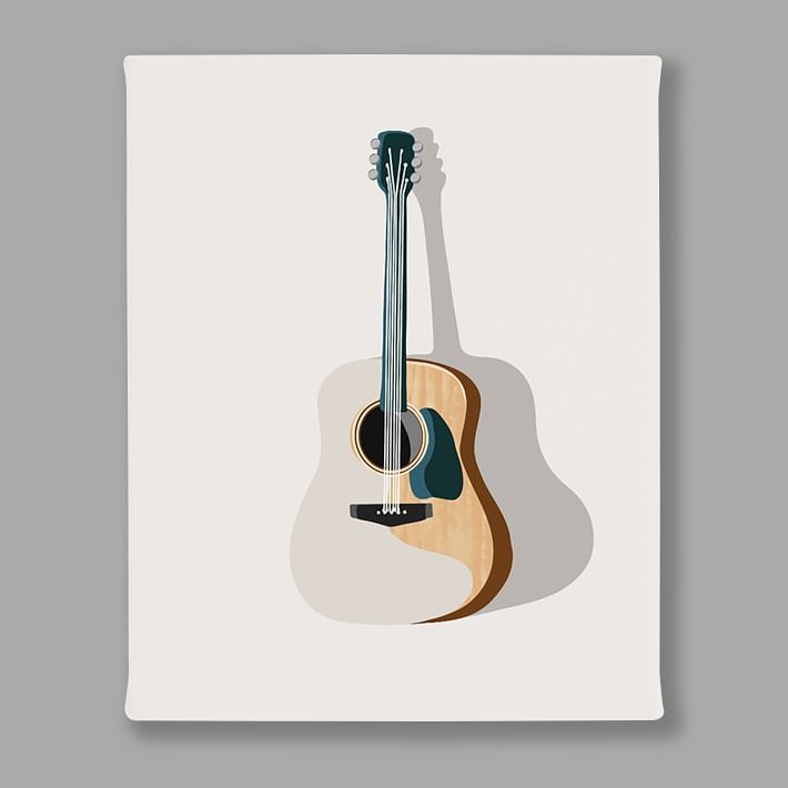 Minted® Guitarra Canvas Art by Alicia Youngken Pottery Barn Teen