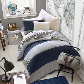 Bold Stripe Favorite Tee Boy's Duvet Cover + Sham | Pottery Barn Teen