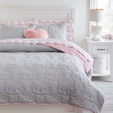 Louis Vuitton Rose Hello Kitty Pattern Bedding Set - Binteez