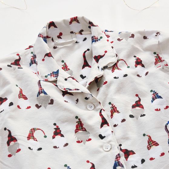 Holiday Gnome Organic Flannel Pajama Set | Pottery Barn Teen