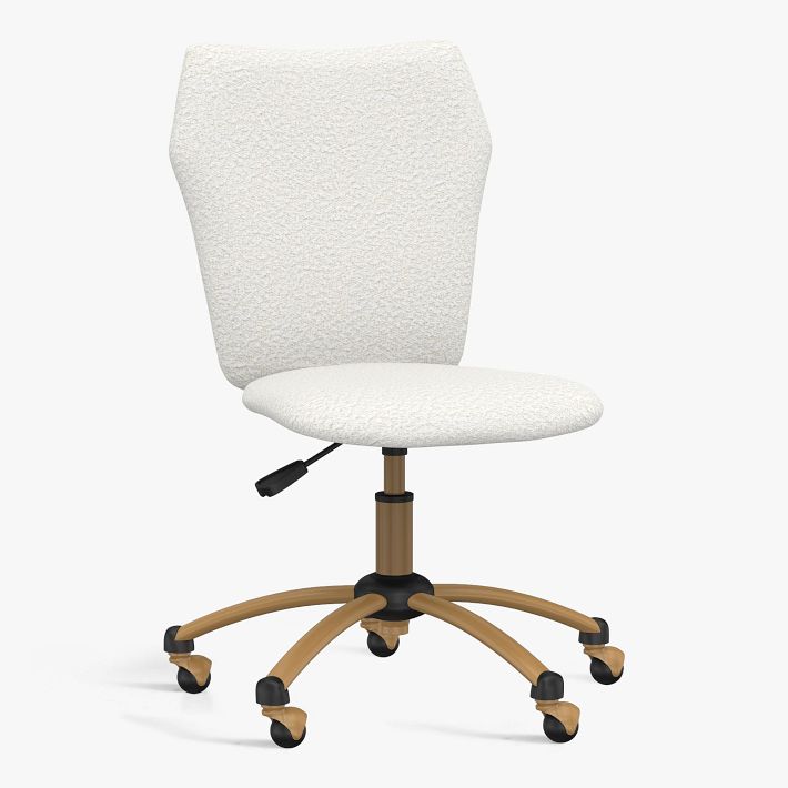 Beadboard Classic Small Space Desk and Sherpa Ivory Airgo Desk Chair Set