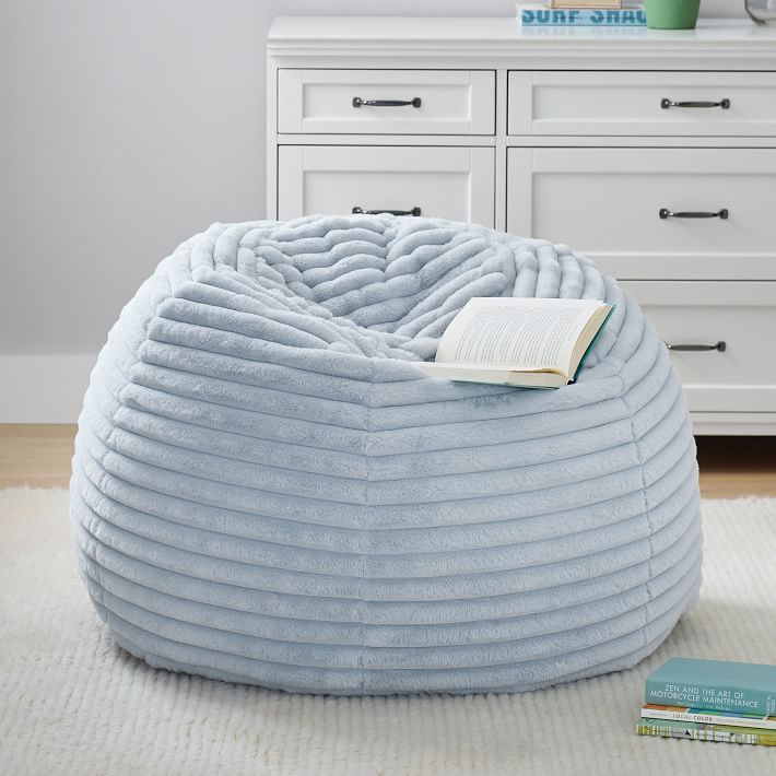 Channel Cloud Dusty Periwinkle Bean Bag Chair Pottery Barn Teen