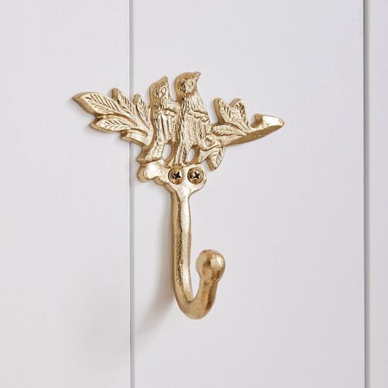 Gold Wall Hooks Set Of 3 Pottery Barn Teen   Gold Wall Hooks Set Of 3 2 C 