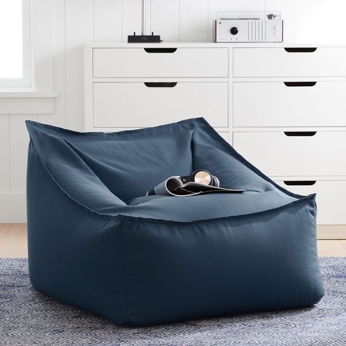 Canvada Ink Blue Indoor/Outdoor Modern Lounger | Pottery Barn Teen