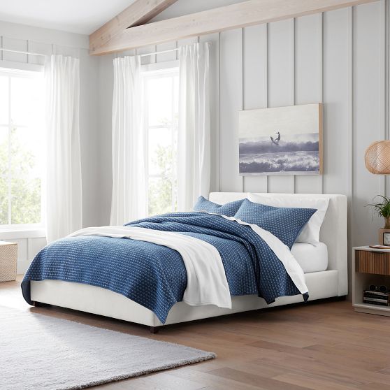 Jamie Upholstered Classic Bed | Pottery Barn Teen