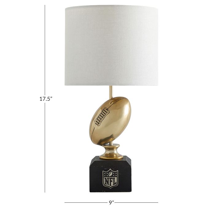 NFL 18-inch Desk/Table Lamp with Shade, #1 Fan with Team Logo