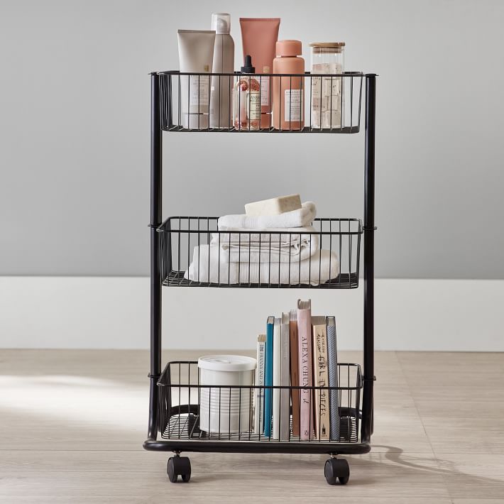 Rectangular Wire Cart | Pottery Barn Teen