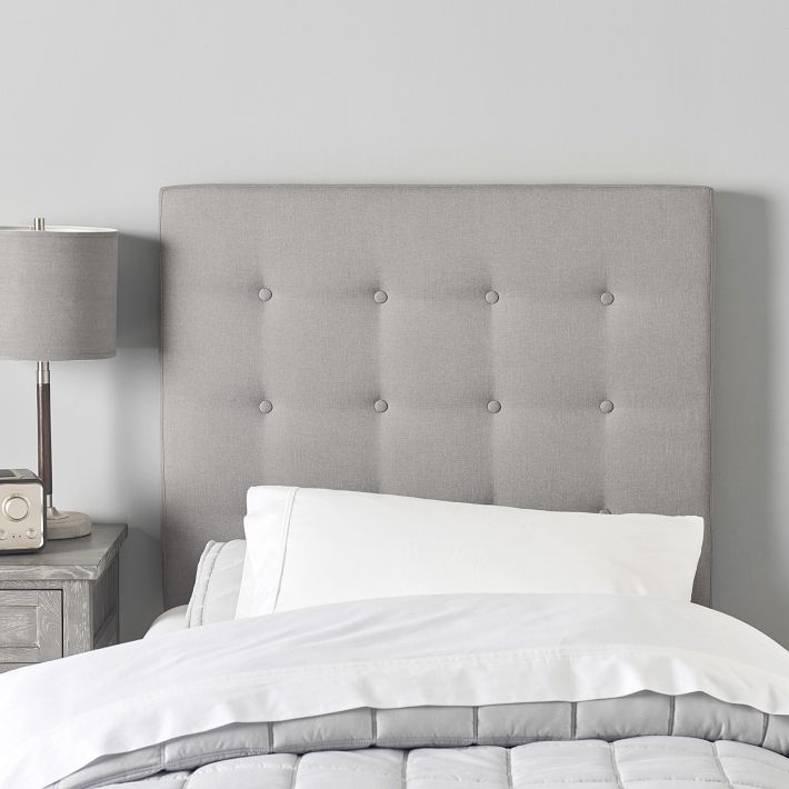 No Nails Square Tufted Dorm Headboard | Pottery Barn Teen