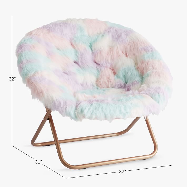 Unicorn Faux-Fur Hang-A-Round Chair